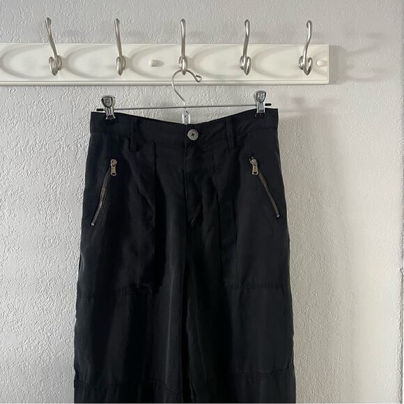 J Brand Noelle Carpenter High Rise Trouser Pants in Washed Black - Picture 4 of 8